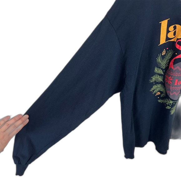 Lady A Navy Holiday Christmas Long Sleeve T-Shirt Size XL Country Band - Picture 3 of 14